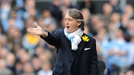 Mancini on the touchline