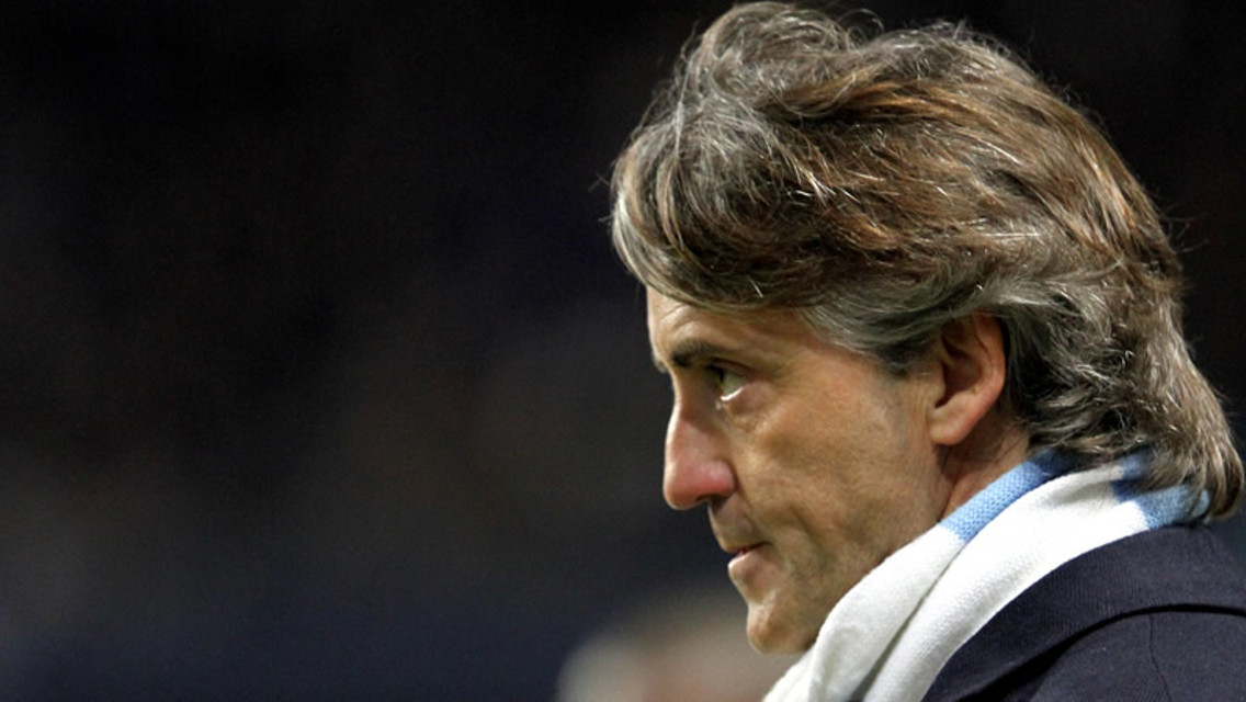Mancini during Everton game