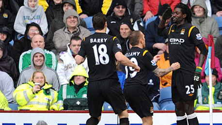 Emmanuel Adebayor celebrates