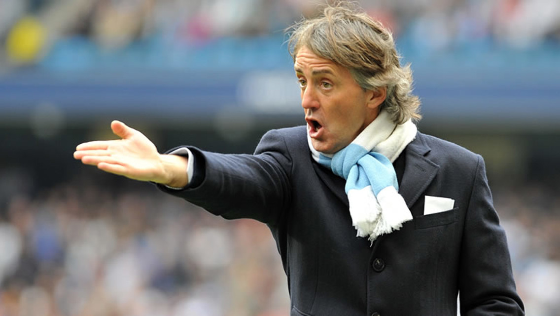 Mancini gesticulates