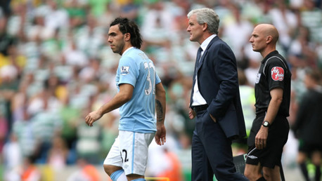 Tevez and Mark Hughes MCFC v Celtic