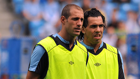 Zabaleta and Tevez at Open House