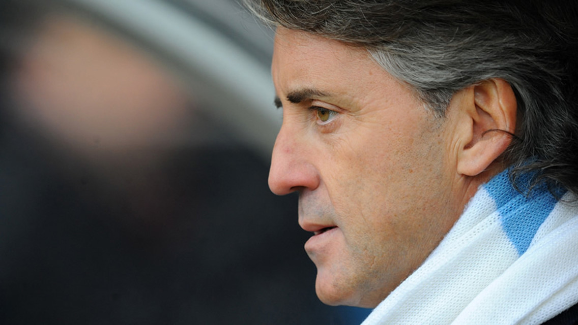Mancini in dug out
