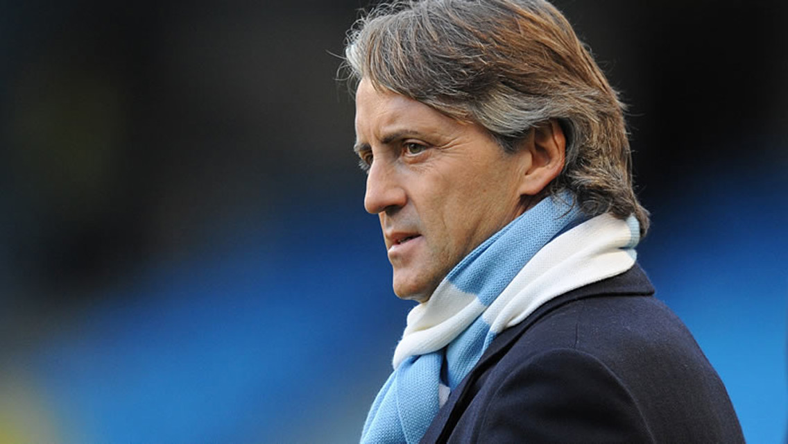 Manchwester City Manager Roberto Mancini