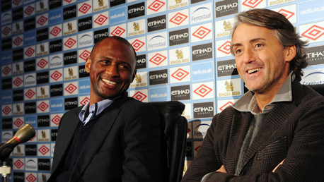 Mancini and Vieira press conference