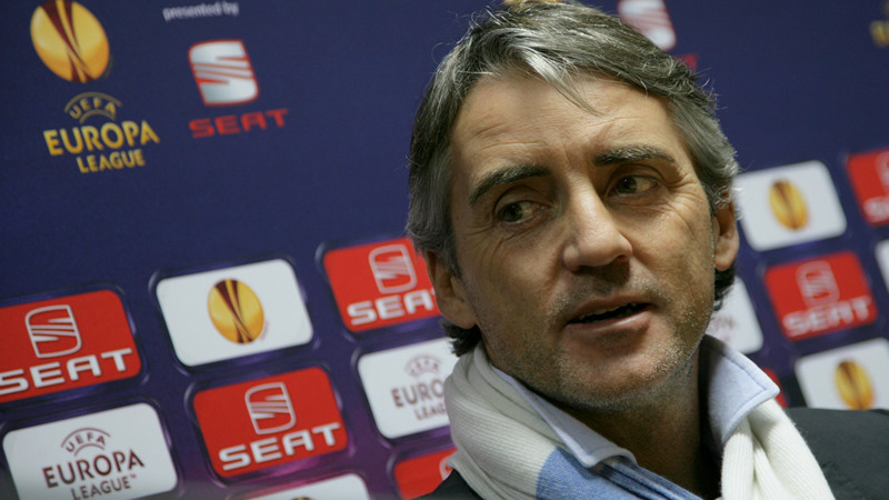 Mancini at Aris press conference