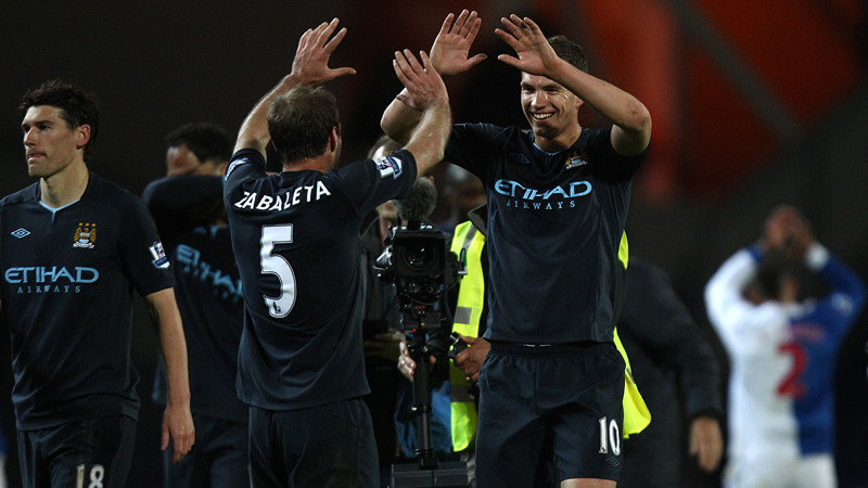 Edin Celebrates with Zabba Blackburn