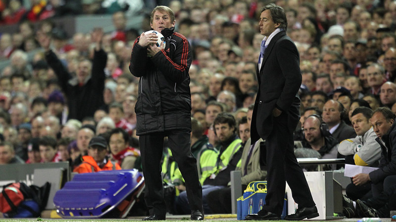 Mancini and Dgliesh Pitchside