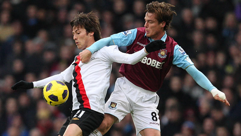 David Silva and Scott Parker West Ham