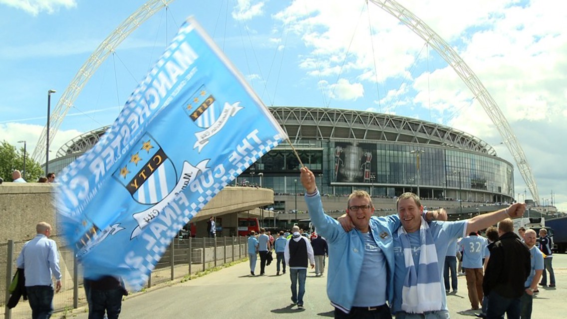 Bredbury City fans at Wembley