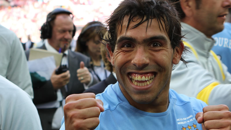 tevez celebrates