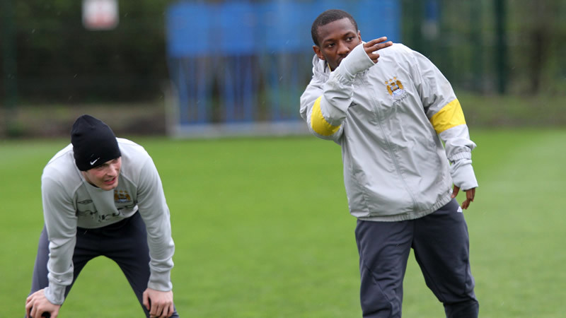Adam and SWP on the pitch