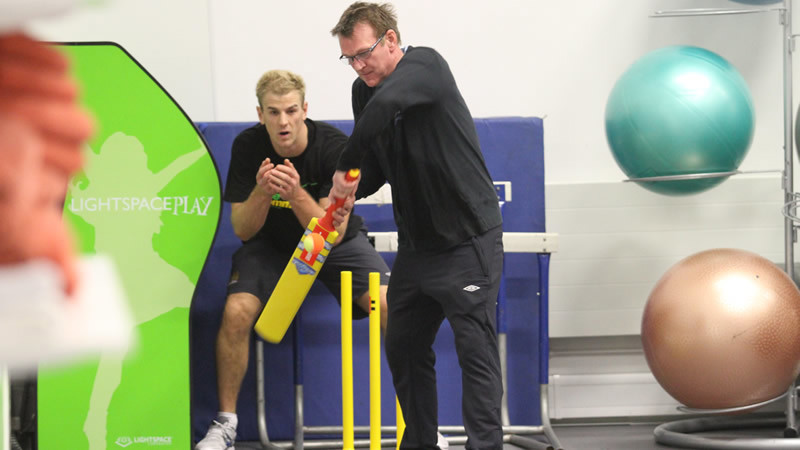 chappy playing cricket with joe and jame