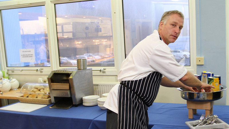 Chef sorts out the lunchtime delights