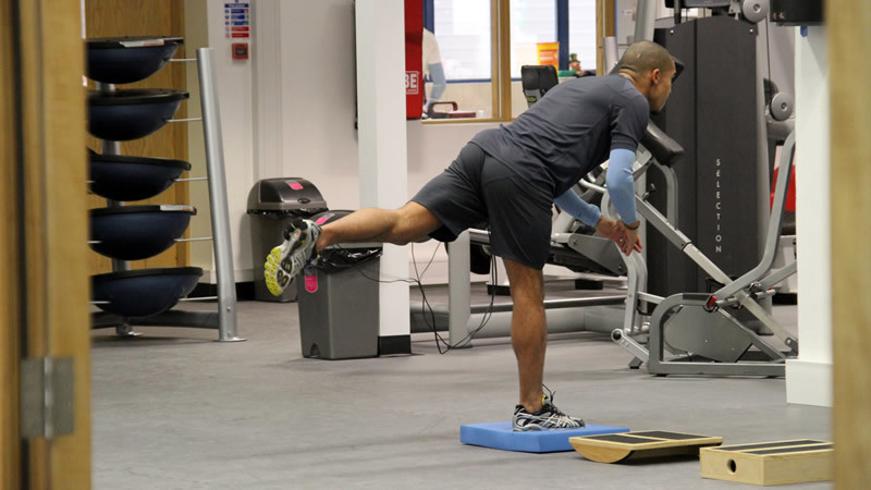 Nigel Light Training to repair his poorly ankle