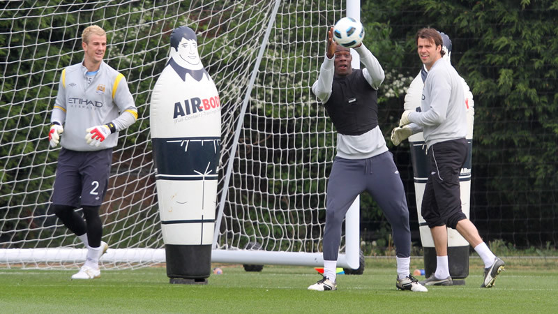 Mario Tries his hand at Goal Keeping