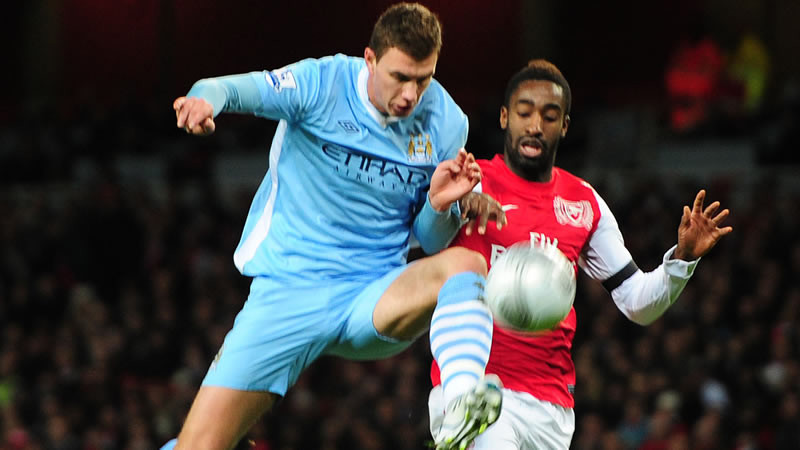 Dzeko on the ball