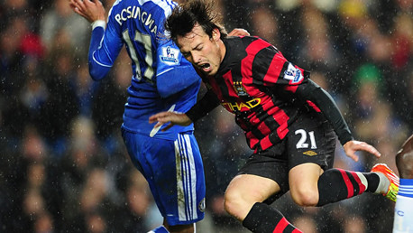 Silva Down During Tackle