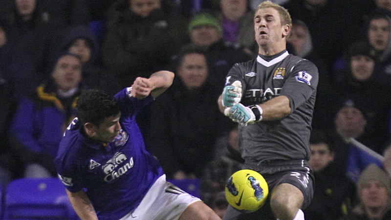 Joe hart saving mid everton
