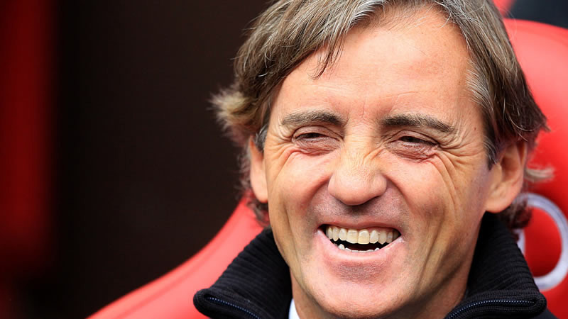 Mancini enjoying the game
