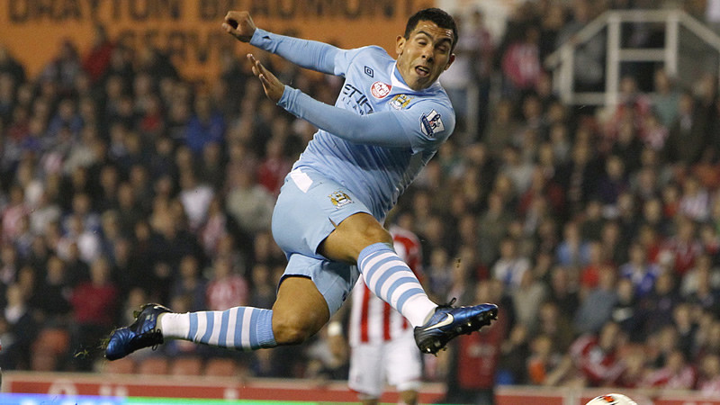 Tevez Shoots stoke