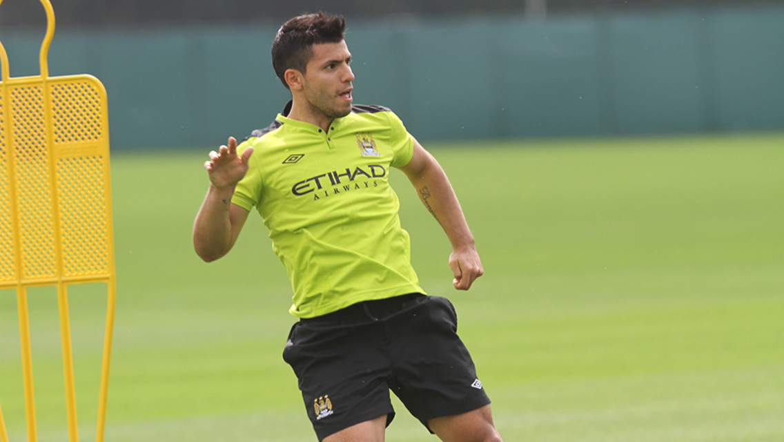 Aguero Works on his striking