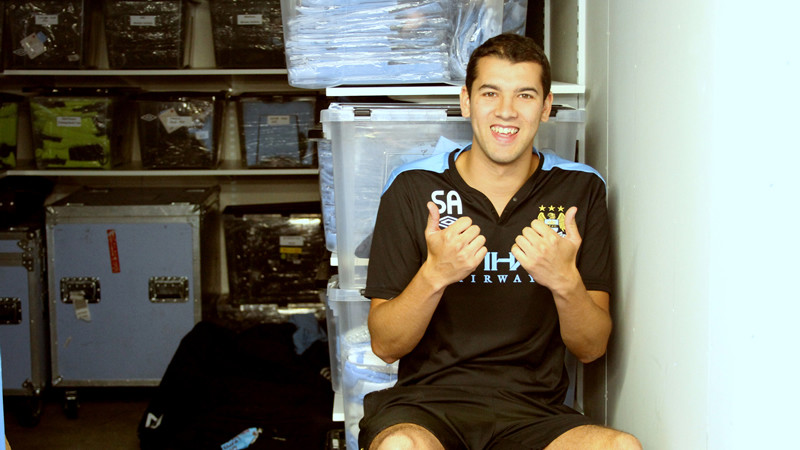 Steve Aziz outside the newly built extension to the kit room