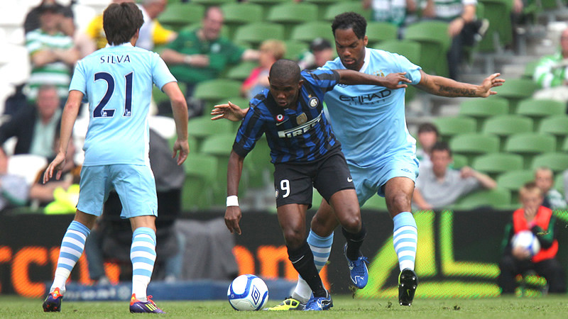 Lescott on the ball 