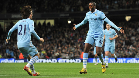 YAYA celebrates goal