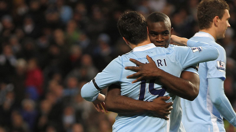 Nasri and Micah Hug Celebrate