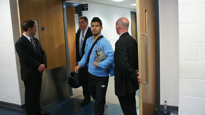 Sergio Arrives at Etihad stadium