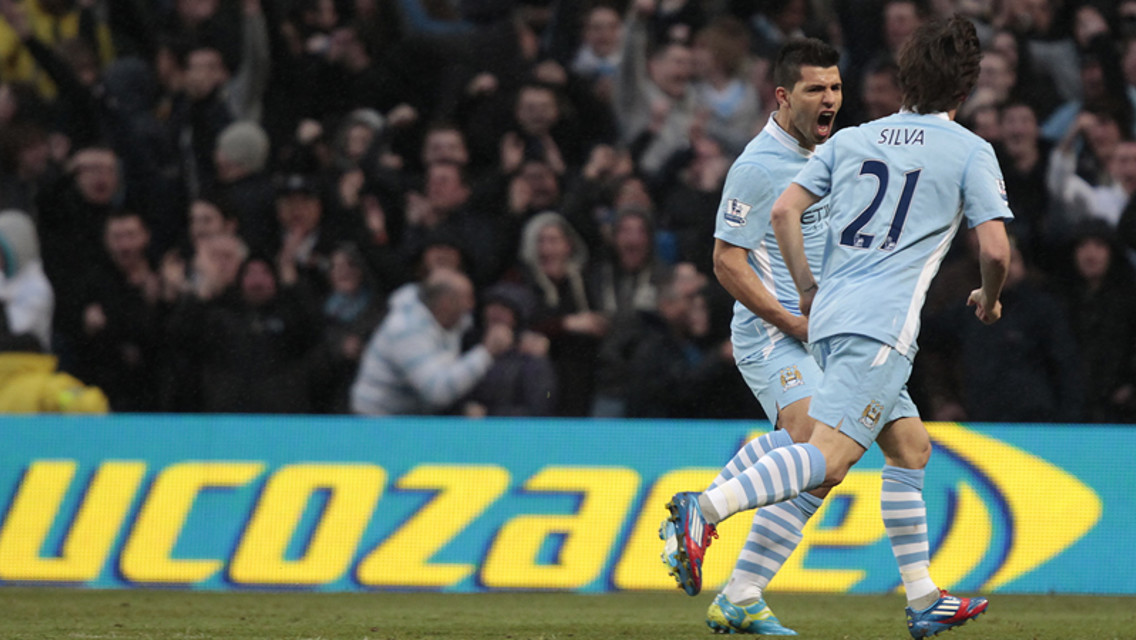 Aguero celebration West Brom