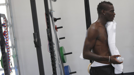 Mario finishes in the gym