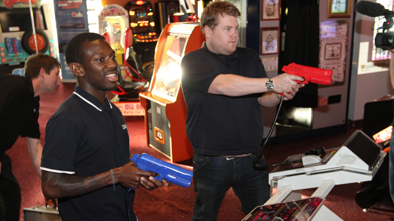 SWP Shows his other skills with james corden