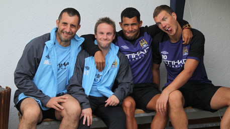 Masseur Carlo and sports therapist Ben Thompson join Carlos and Edin's lead 