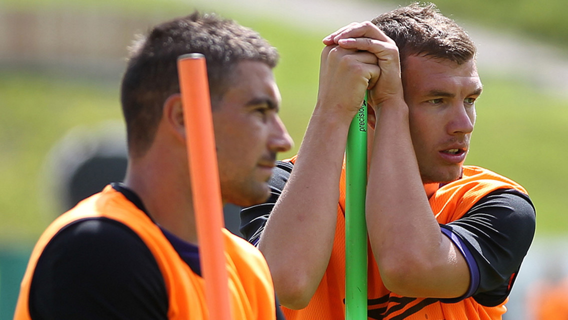 The best of mates - Edin and Kolarov 