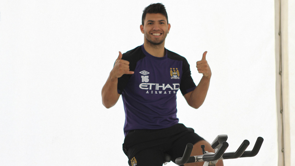 Sergio seems happy with his morning's work - but then he's always happy...