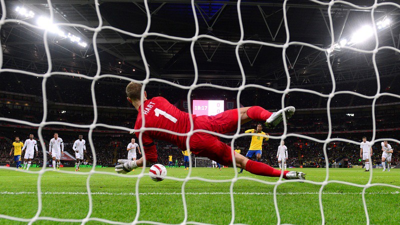 Joe Hart penalty save v Brazil