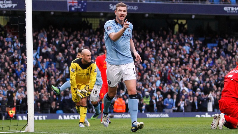 Dzeko celebration