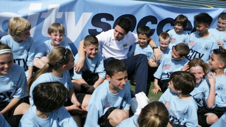 Samir is really in his element when conversing with youngsters at community events.