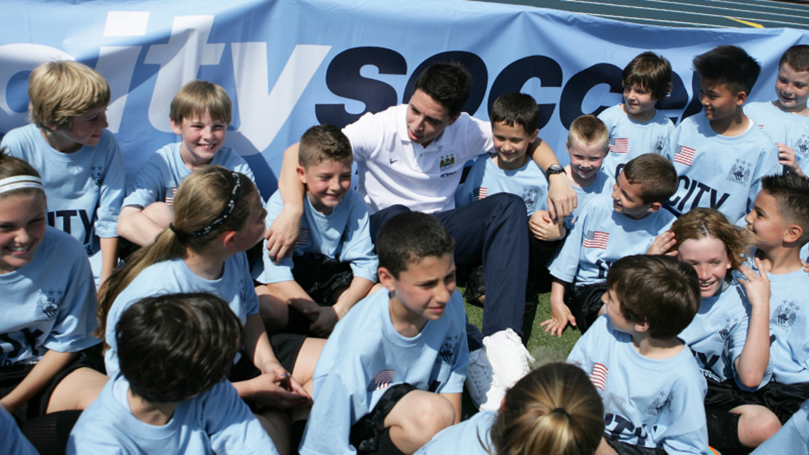 Samir is really in his element when conversing with youngsters at community events.
