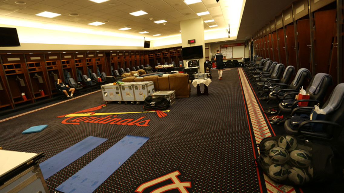 A very spacious changing room greeted the lads on arrival.