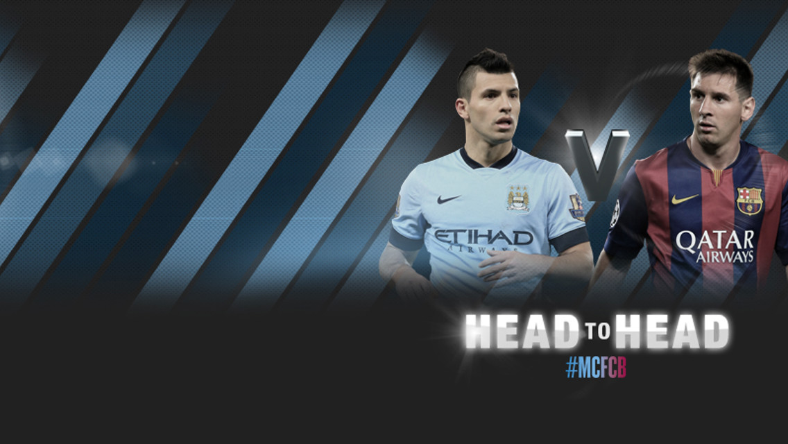 #MCFCB: Aguero v Messi infographic