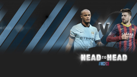#MCFCB: Kompany v Pique infographic