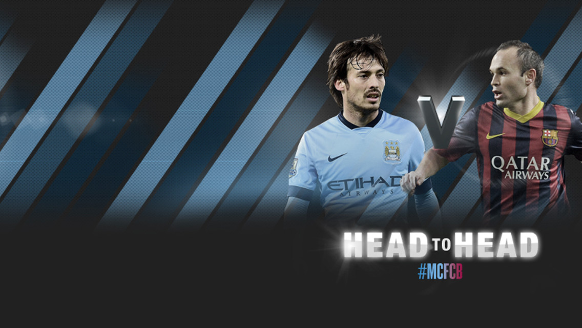 #MCFCB: Silva v Iniesta infographic