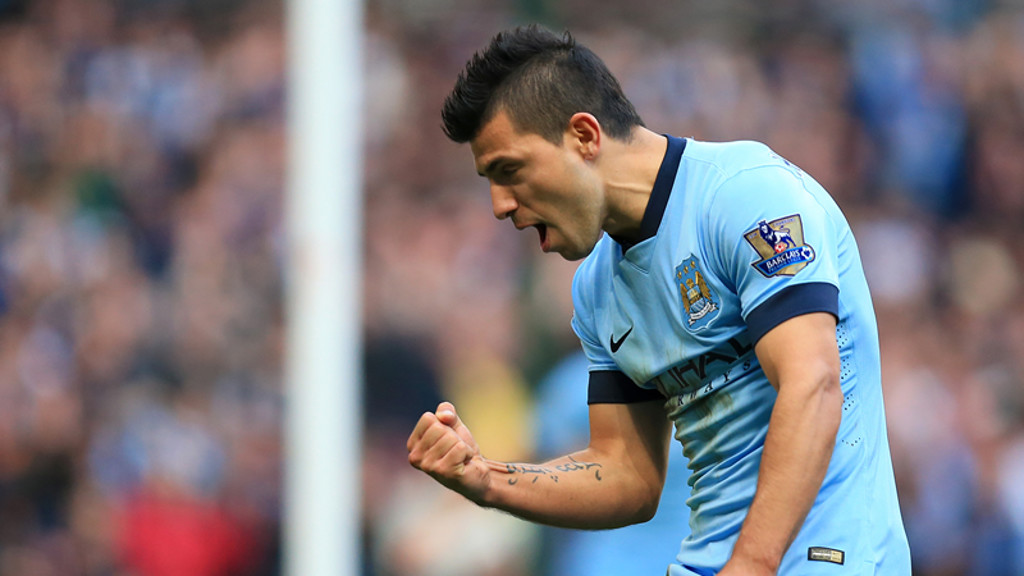SERGIO CELEBRATES: Another derby winner....