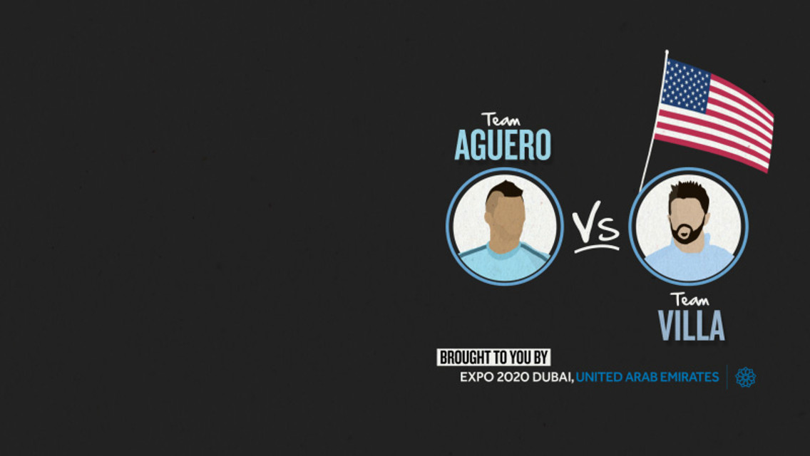 Team Aguero versus Team Villa in New York