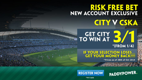 City v CSKA: Paddy Power specials