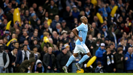 City v Everton: Fernandinho reaction