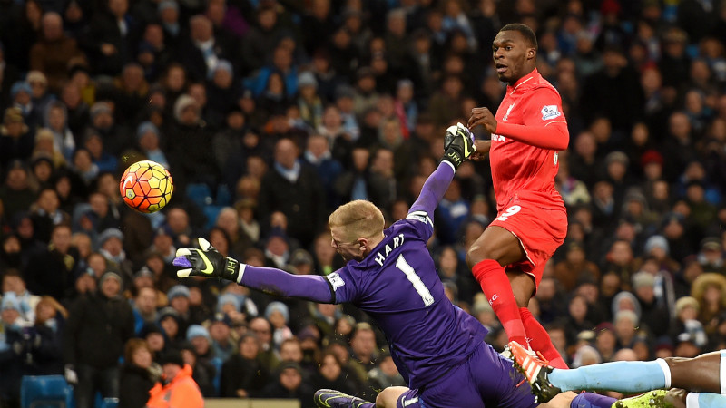 Joe Hart saves from Christian Benteke